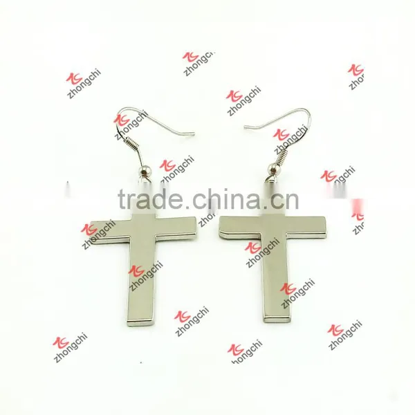Fashion Metal Cross Charms Pendant Earrings for Sale photo-4