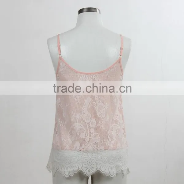 F5S15298 Printing Lace Sexy Camisole for Woman photo-3