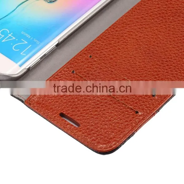 For Samsung Galaxy S6 Edge New Genuine Real Leather Card Holder Flip Wallet Case Cover photo-4