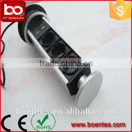 Desktop Pop Up Power Socket With USB Charger for Office/Kitchen Furniture photo-5