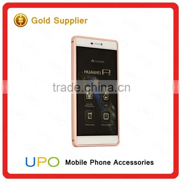 [UPO] Luxury Aluminum 24k Gold Metal Bumper Ultra-thin Mirror Cover For Huawei Honor 7 4C P8 Lite Mirror Case photo-3