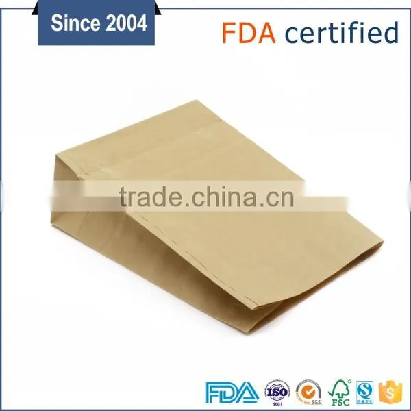 Regular Fast Food Pape Bag Brown Kraft Paper Bag With Clear Window photo-2