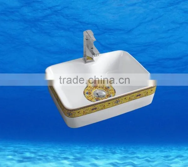 OEM Acceptable Bathroom Porcelain Bathroom Sink Chinese Style Fiber Wash Basins photo-6