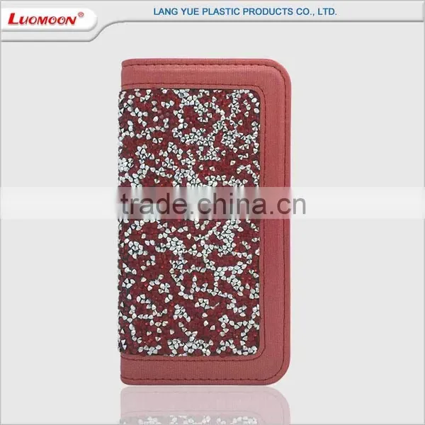 2016 Most Popular Diamond pu Leather Cover Case With Card Slot for Huawei y6 p8 Lite p9 photo-2