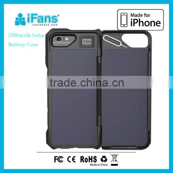 Slim Solar Power Banks Case 2500mAh,for Apple IPhone 6 Solar Charger Case
