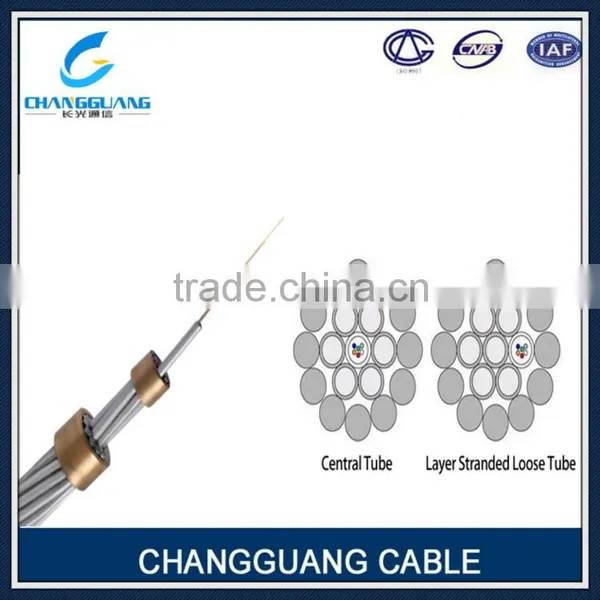 Low Price PBT Loose Buffer Tube Stranded 36 Core Opgw Optical Fiber Cable photo-3