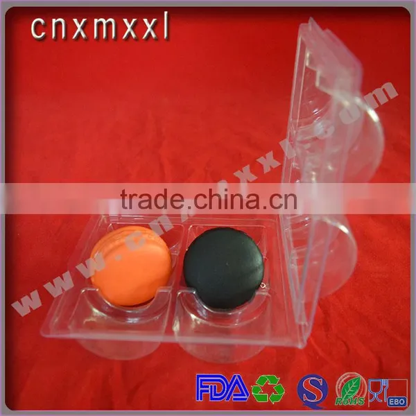 4 Pcs Macarons Clamshell Packaging Tray Display Wholeselling Blister Plastic Tray photo-6