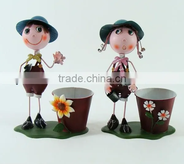 Hot Sale Metal Small Girl People Home Decor