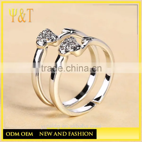 Jingli Jewelry Fancy Crystal Couple Ring (YJ-442) photo-2