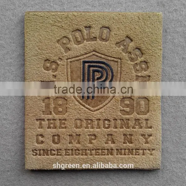 Durable Microfibre Leather Hangtag With Debossed Logo photo-4