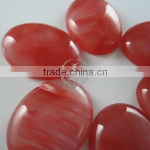 30x40mm Big Oval Red Artificial Cloudy Pattern Glass Cabochon DIY Jewelry Supplies Findings 4120091 photo-6