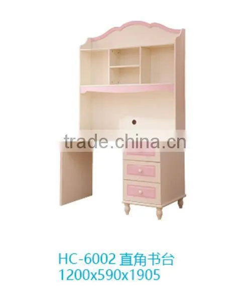 Mediterranean Style Pink Princess Wooden Bedroom Set photo-4