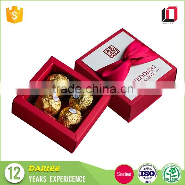 Professional OEM Sliding Drawer Shape Luxury Wedding Favors Gift Box With Ribbon photo-4