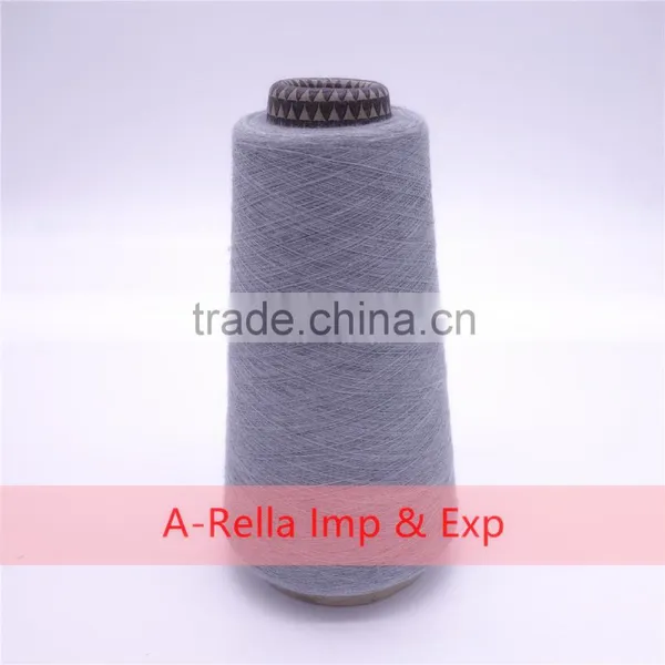 Polyester Spun Yarn Gray Yarn1.5# 32S/1 in Cone Knitting Yarn 100% Polyester photo-2