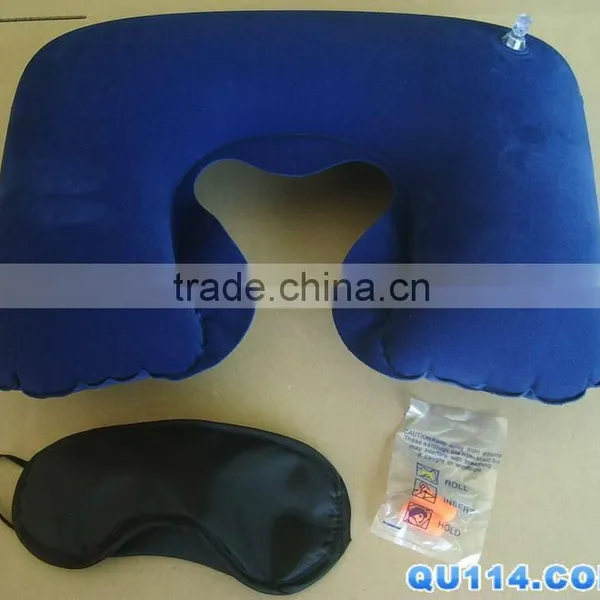 Inflatable 3 in 1 Travel Neck Pillow Set for Promotion