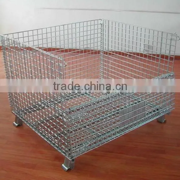 800x900x1200mm foldable galvanized iron basket Pallet mesh