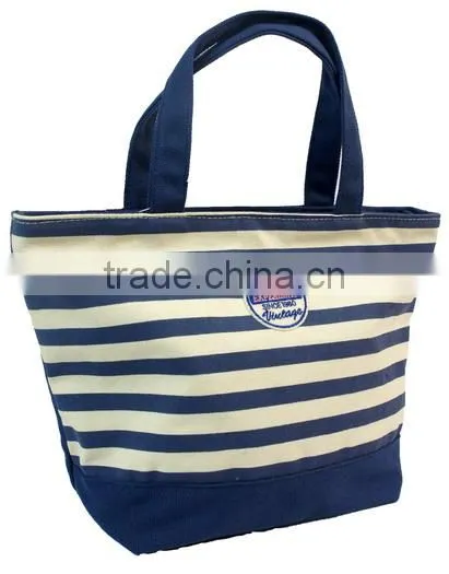 Store More Striped Sailor Summer Beach Shopping Canvas Handbag Tote Bag Shoulder Bag photo-2