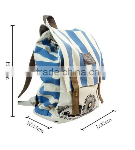 Hot Sell Unisex Fashionable Canvas Zip Bohemia Boho Style Backpack School College Bag for Teenages photo-4