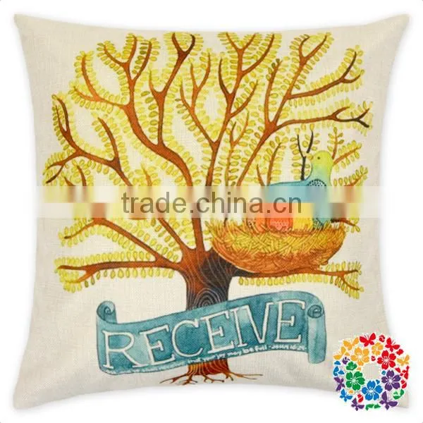 Swans Printed Square Shape Sofa Pillow Cover Wholesale Pillow Cases photo-4