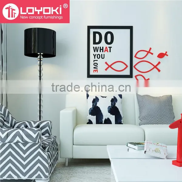 Lovely Fish Shape Wood Sticker Home Accessories 3d Wall Decoration for Kids Room Wall Murals Home Decor photo-2
