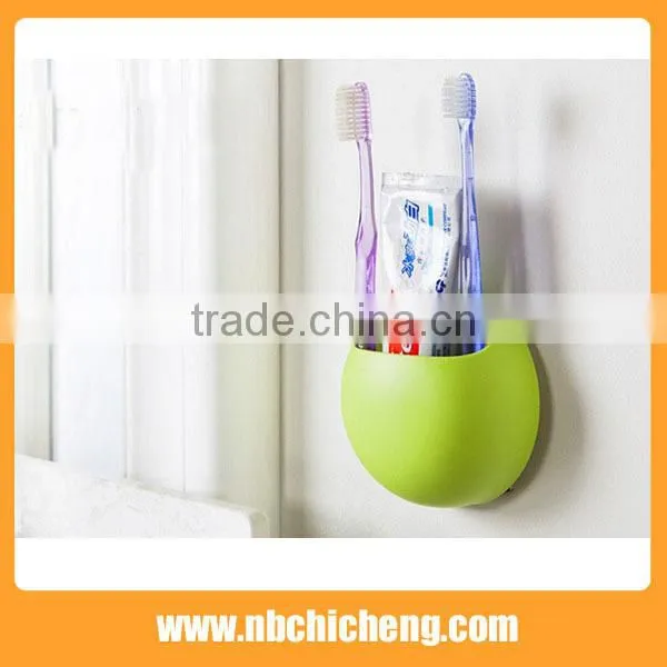 Bathroom Toothbrush Holder Cup Wall Mount Sucker Toothpaste Dispenser Toothbrush Holder Suction Hooks photo-3