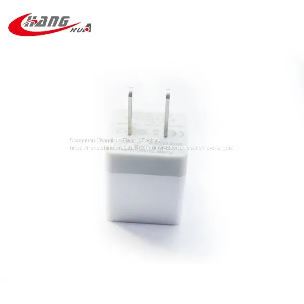 Square Shape Portable Mini 2 USB 5v 2A Mobile Charger Adapter