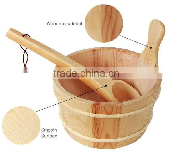 Guangzhuo Fenlin Best Selling Wooden Sauna Scoop &bucket in Sauna Accessories photo-3