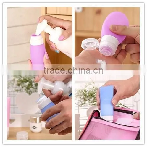 100% Food Grade Portable BPA Free Bottles Silicone Travel Bottles Silicone Cosmetic Bottles