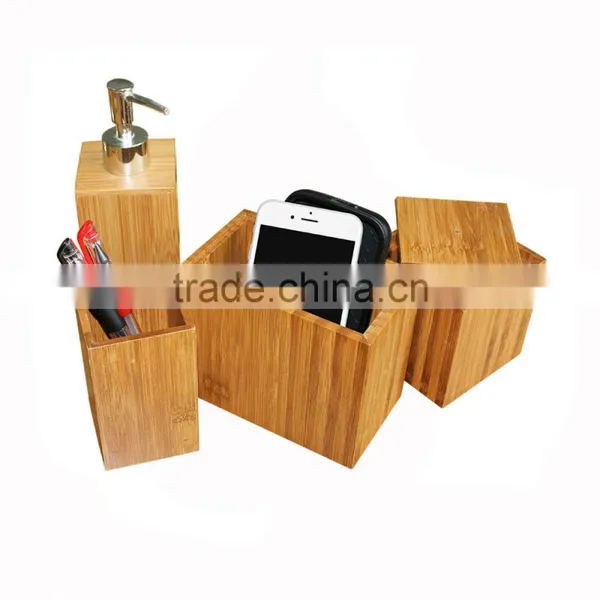 Mad Selling Hotel Style Bamboo Bathroom Set