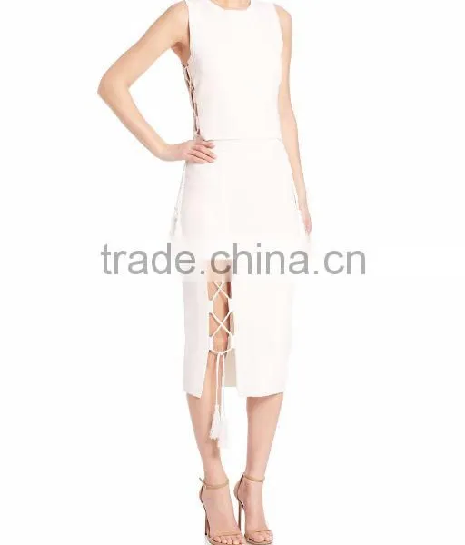 Wholesale Fitness Apparel For Women Wear Plain Dyed Floral Midi Pencil One Pace Package Buttock Solid Knit Skirt photo-2