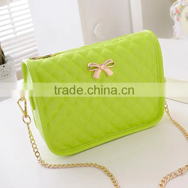 New Fashion Women Synthetic Leather Casual Bow Shoulder Bag Cross Bag Handbag photo-2