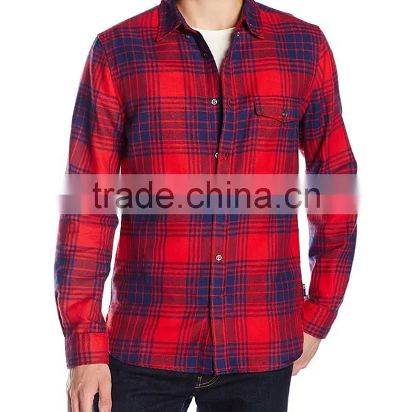 New Style Cheap Wholesale Plaid Men's Plaid Flannel Shirt photo-3