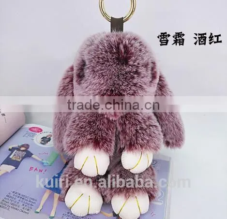 New Design Rabbit Faux Fur Doll Hare Bunny Keychain Holder Keyring Women Bag Pendant Giftt15cm and 19cm Fmq-45 photo-5