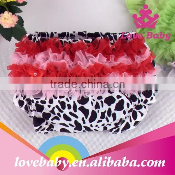 Wholesale New Desgin Cotton Cute Baby Ruffle Bloomer Baby Diaper Cover photo-2