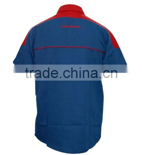 100% Cotton Design China Made Popular Custom Workwear Open Shirts Design photo-3