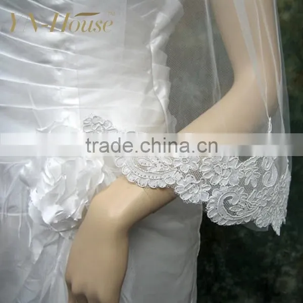 2016 Hot Sale Soft One-layer Bridal Veil/Beautiful Lace Wedding Veil photo-4