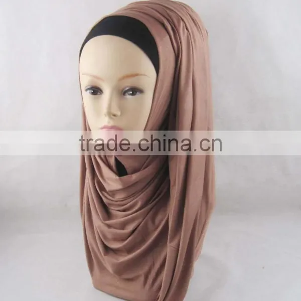 Muslim Lengthened Curling Scarf Korea Sweater Scarf Arabic Pure Color Scarf photo-2
