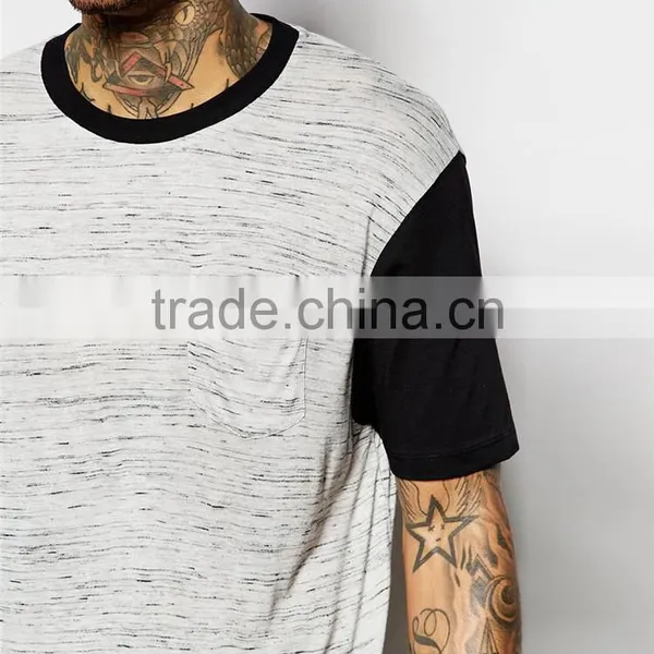 Shandao New Design Heather Cotton Longline Curved Hem Short Sleeve O-Neck Online Shopping India Tshirt photo-4