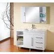 White 48 Inch Bathroom Vanity Single Ceramic Basin , Optiona Waste Drain Wall Mounted Sink Vanity