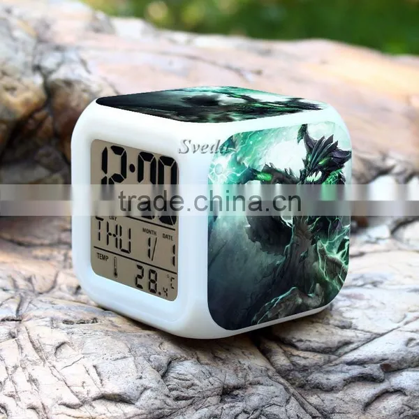 (Hot Games) Dota Character Clock,Led Calendar Alarm Clock, Digital Projector Led Alarm Clock photo-2