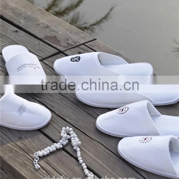Custom Wholesale Disposable Velvet Hotel Slippers photo-3