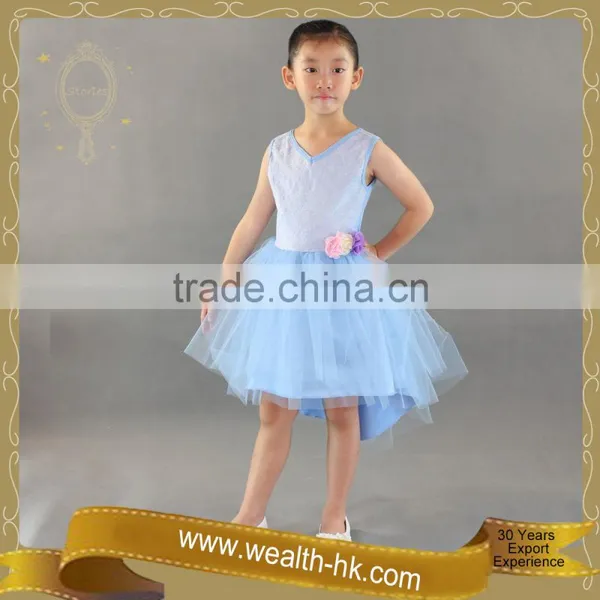 Layer Tulle Short Front and Long Back Flower Girl Dresses photo-4