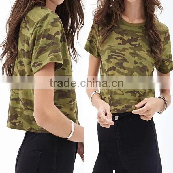 Short Sleeve Women Apparel Wholesale Camo Women Apparel, Women Apparel, Garment Factory