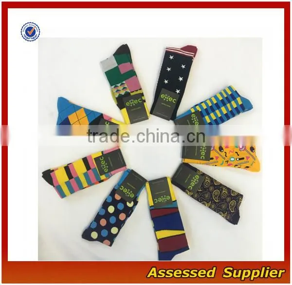 YXS69 Custom Unisex Happy Combed Cotton Dress Socks Business and Dress Socks photo-3