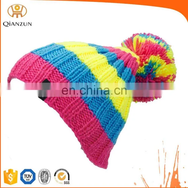 Custom Beanie Logo Red Hat With Yellow Stripe photo-2