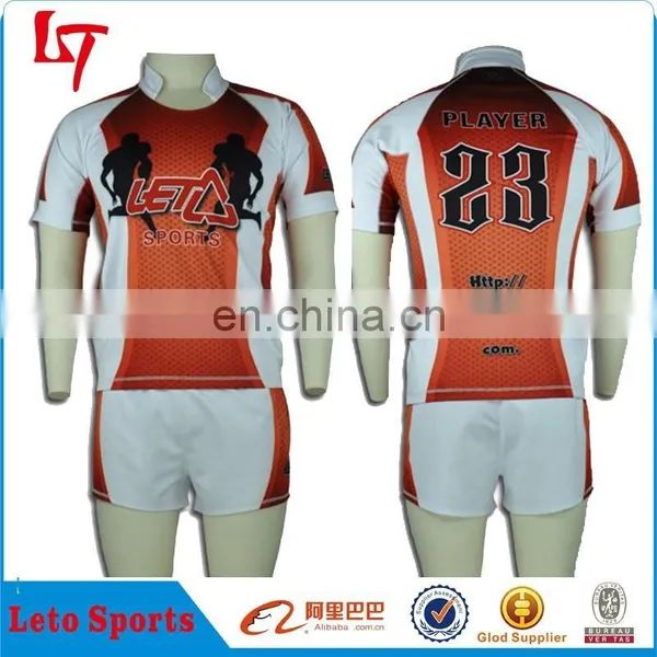 OEM Service 100% Polyester Sublimation Digital Print Rugby Jersey Rugby Uniform photo-2