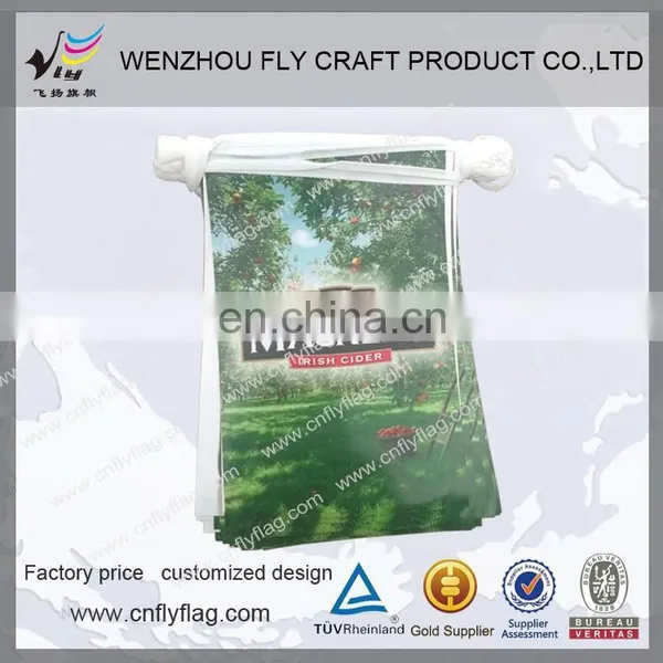 Hot Fashional Promotion Custom Logo Print Rectangle Pvc Bunting Flag Line for Advertising