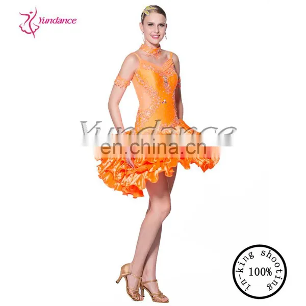 L-1181 Ruffle Dresses Ballroom Latin photo-2