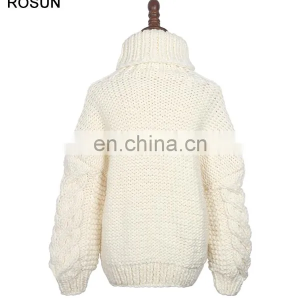 Factory Supplier Heavy Chunky Manhand Thick Warm 100% Wool Sweater photo-3