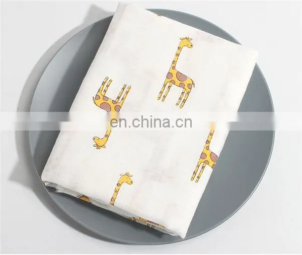 100% Organic Cotton Bamboo Muslin Baby Blanket Wrap Wholesale Cheap Newborn Infant Blanket Baby Swaddle photo-2